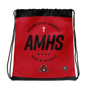AMHS 'Excellence' red cinch bag