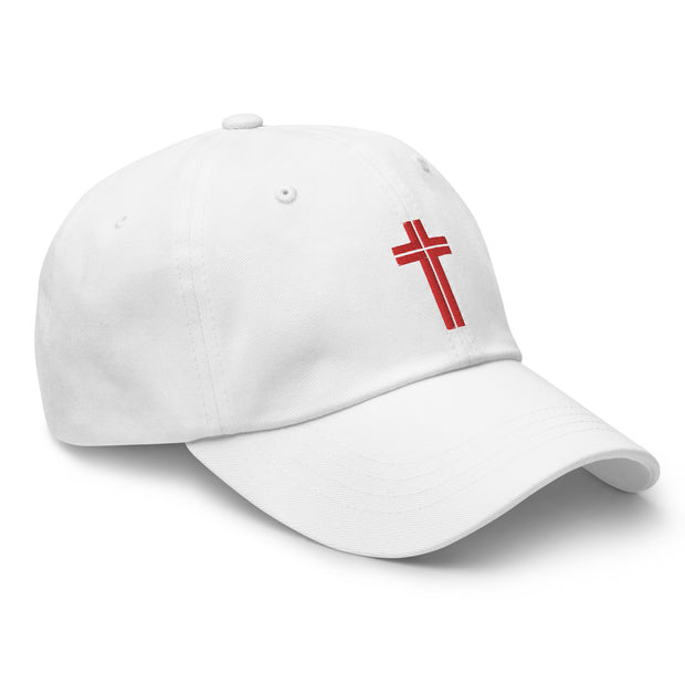 AMHS unstructured dad hat<br>with red Cross logo