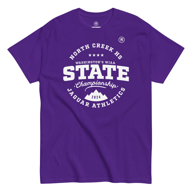 North Creek HS 'JAGS TO STATE'<br>2024 t-shirt (purple)