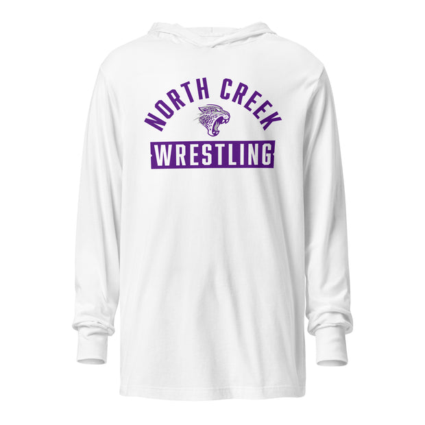 North Creek HS Wrestling 'Proof II'<br>hooded long-sleeve tee