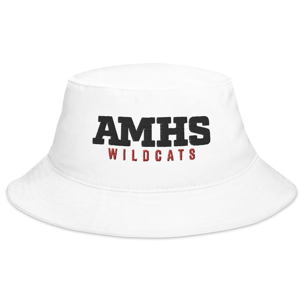 AMHS Wildcats bucket hat embroidery (wht)